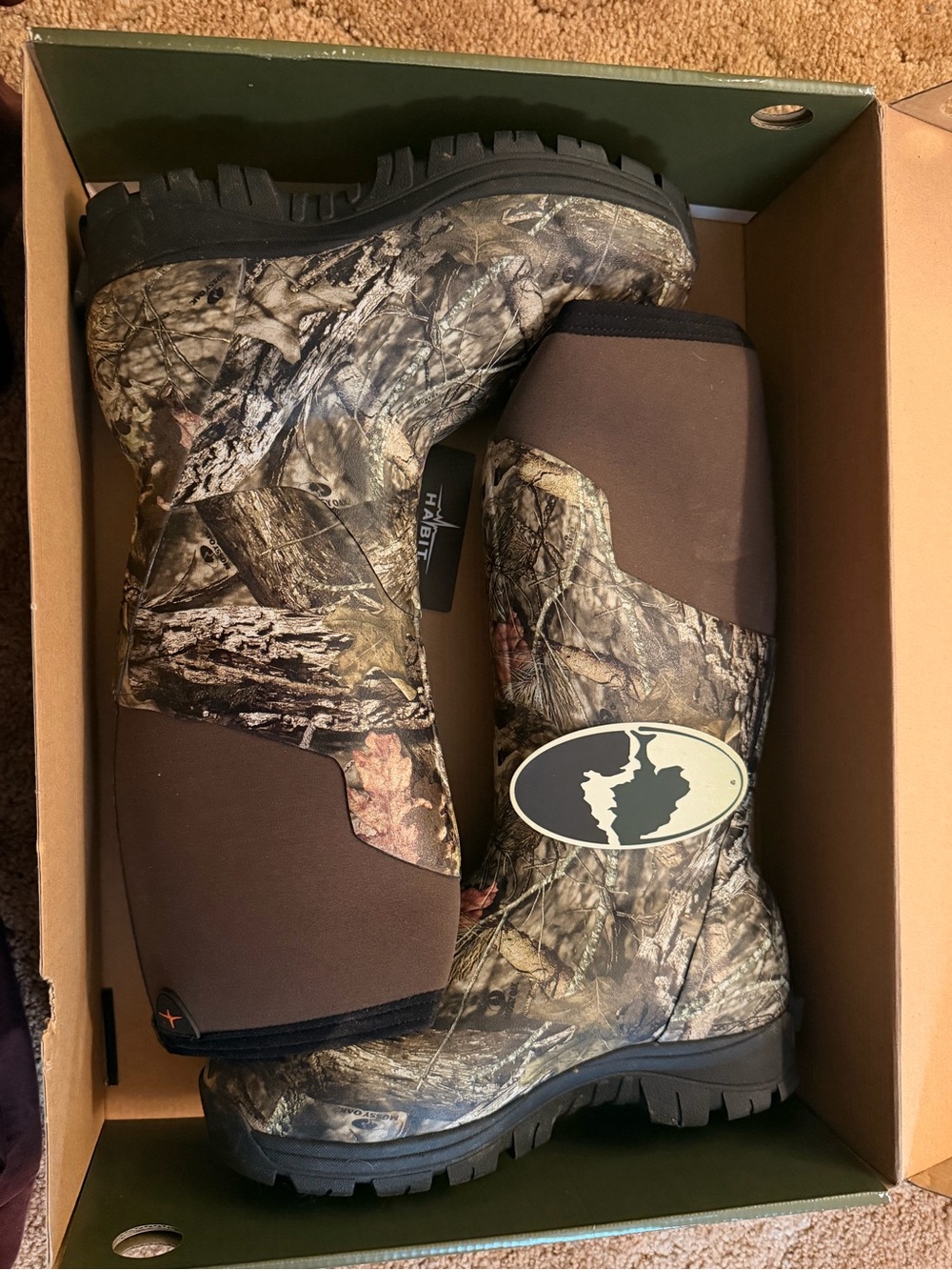 Size 8 Men’s Mossy Oak Habit Camo 800g Thinsulate Insulation Hunting Boots
